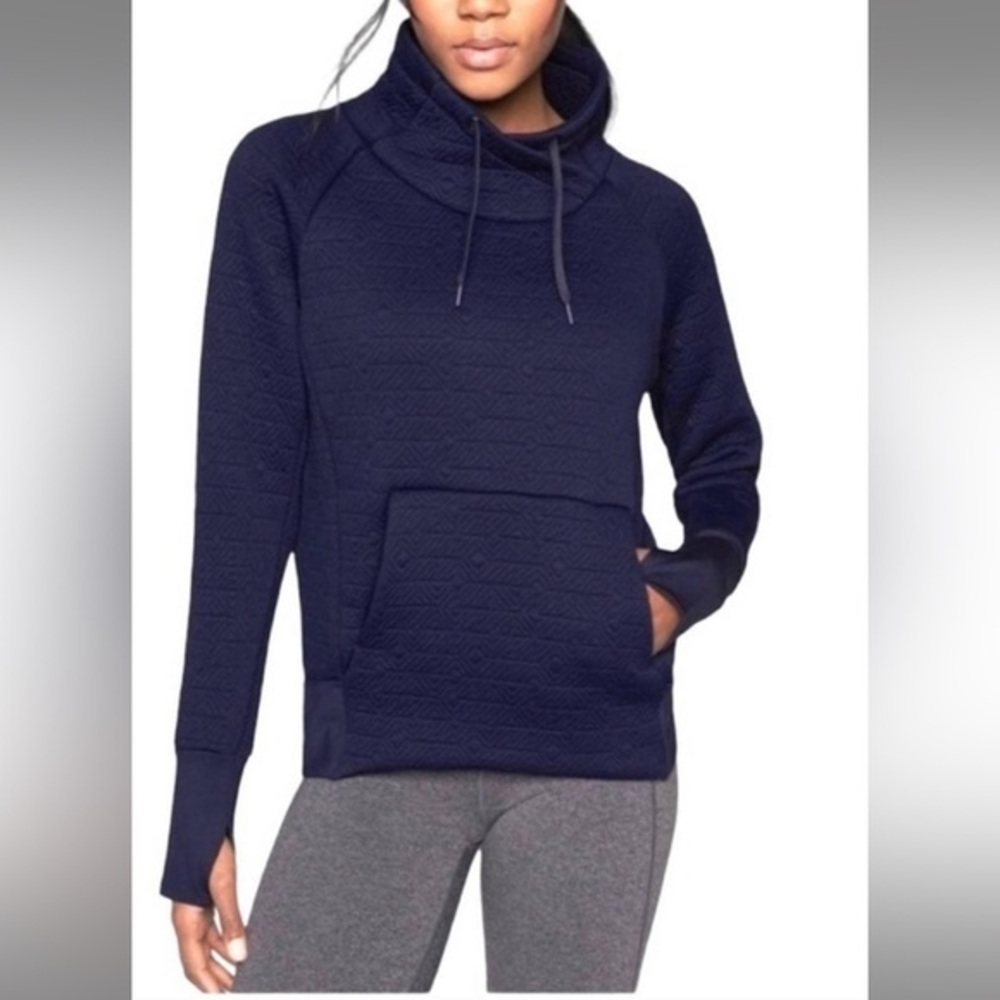 Athleta Elevation Jacquard Pullover Sweater‎ Navy XXS